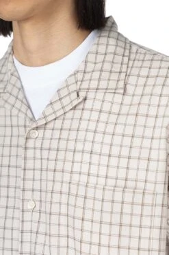 Open Collar Panama Plaid SS Shirt - Beige 12 Open Collar Panama Plaid SS Shirt - Beige -Lemaire Shop Nanamica Open Collar Panama Plaid SS Shirt Beige SUGS411U BE 05 m