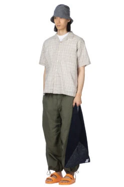 Open Collar Panama Plaid SS Shirt - Beige 14 Open Collar Panama Plaid SS Shirt - Beige -Lemaire Shop Nanamica Open Collar Panama Plaid SS Shirt Beige SUGS411U BE 07 m