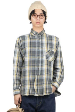 British Officer's Shirt Type2 Flannel Check - Grey