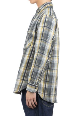 British Officer's Shirt Type2 Flannel Check - Grey -Lemaire Shop Nigel Cabourn British Officers Shirt Type2 Flannel Check Grey 117139 03