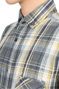 British Officer's Shirt Type2 Flannel Check - Grey -Lemaire Shop Nigel Cabourn British Officers Shirt Type2 Flannel Check Grey 117139 05