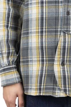 British Officer's Shirt Type2 Flannel Check - Grey -Lemaire Shop Nigel Cabourn British Officers Shirt Type2 Flannel Check Grey 117139 06