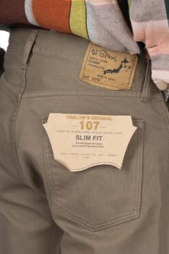 107 Cotton Pique Ivy Fit Pants - Dusty Olive -Lemaire Shop OrSlow 107 Cotton Pique Ivy Fit Pants Dusty Olive 01 0107W 48 noe 06 m