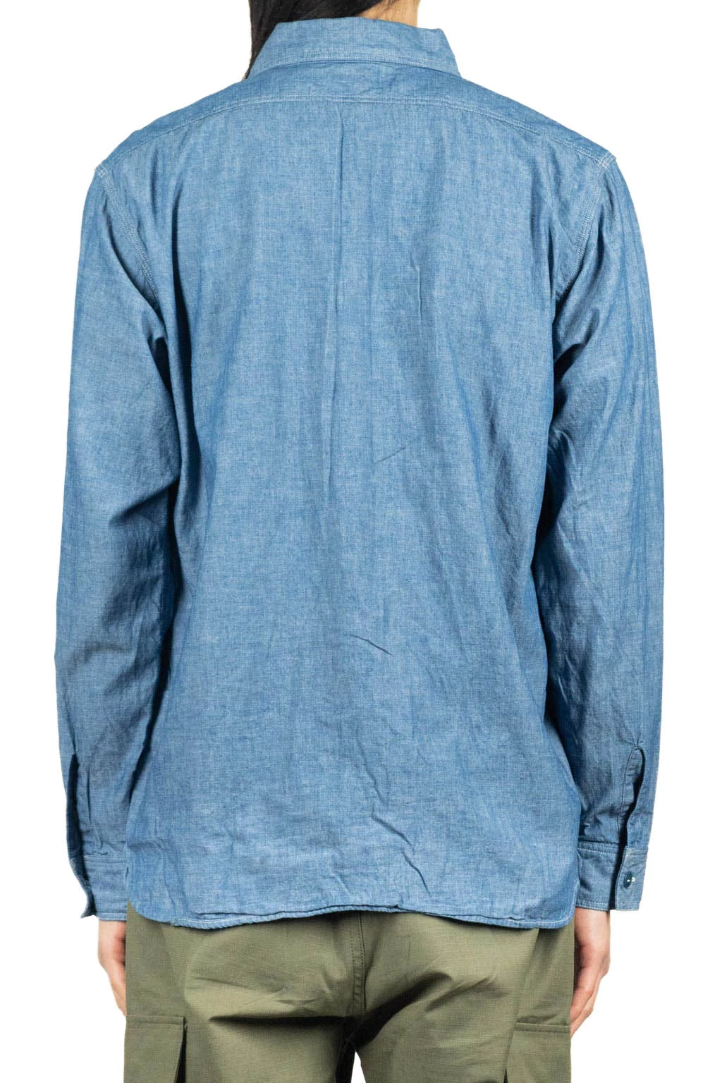 Chambray Work Shirt (Blue) 3 Chambray Work Shirt (Blue) - Image 3