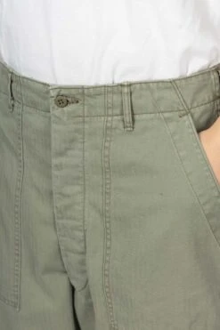 Herringbone Summer Fatigue Pants - Green Used -Lemaire Shop OrSlow Herringbone Summer Fatigue Pants Green Used 01 5103 16 noe 05 m