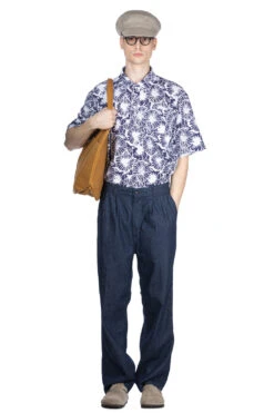 Two Tuck Denim Wide Trouser - One Wash