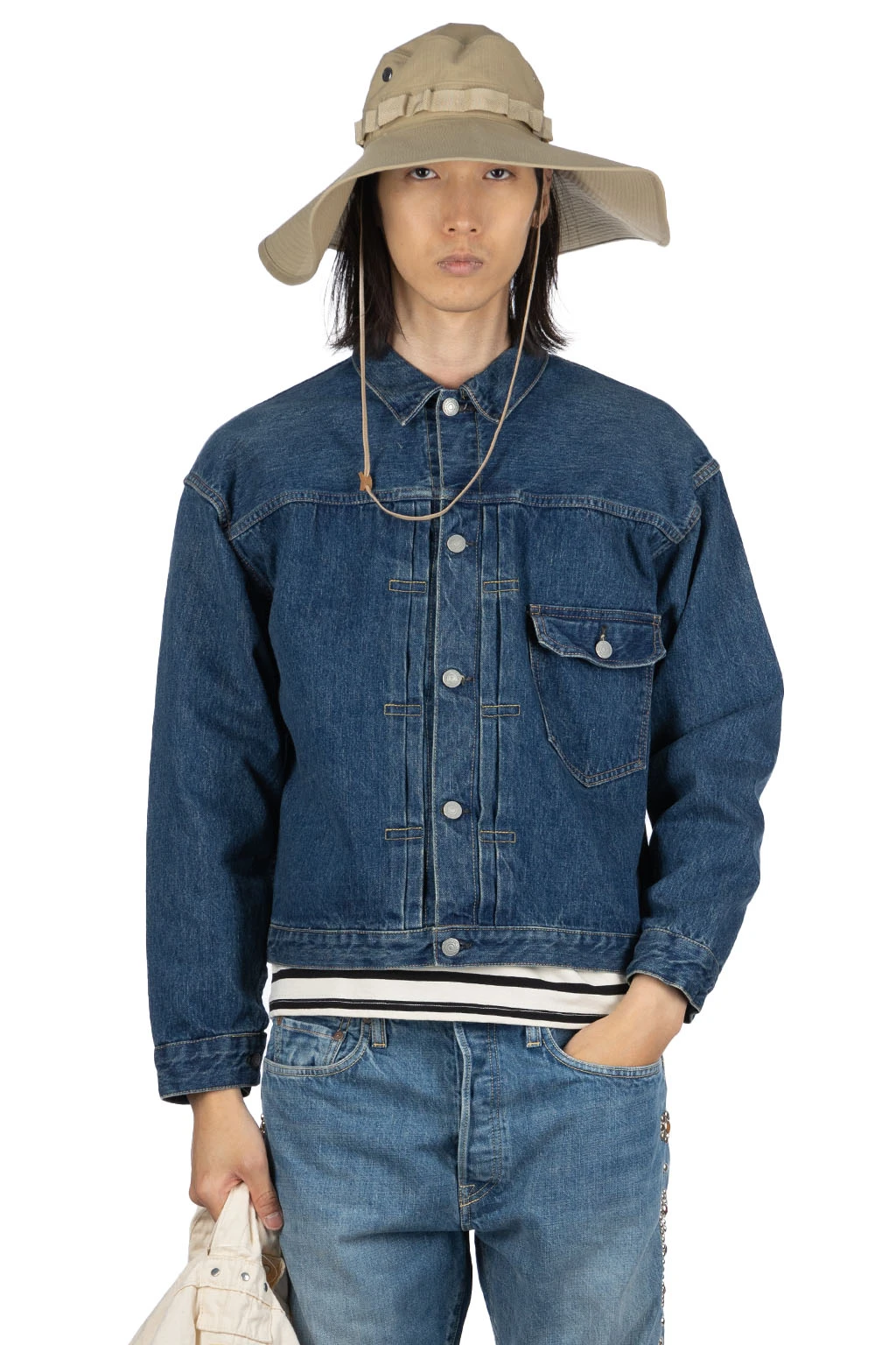 Type 1 40's Pleated Front Blouse Vintage Wash