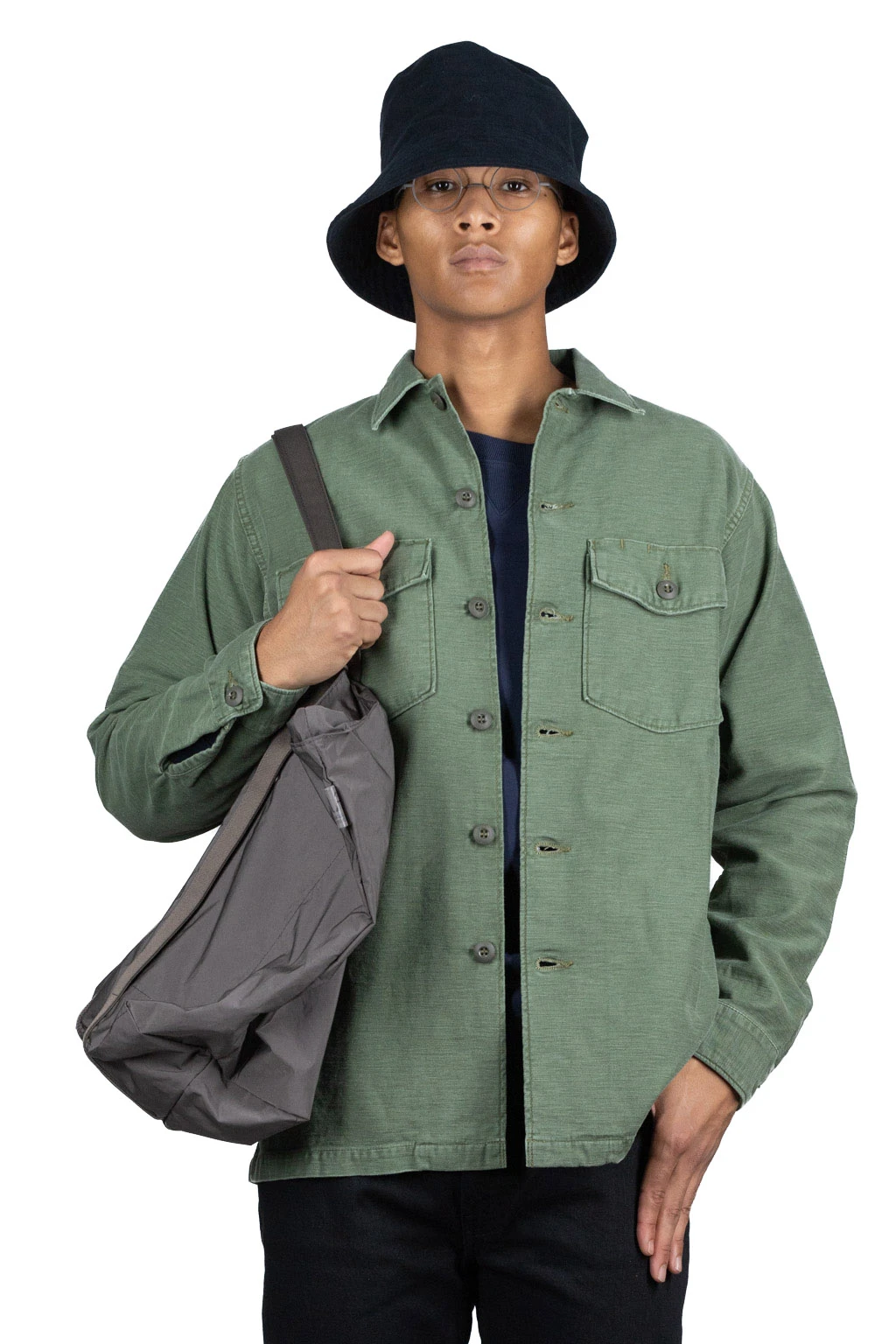 US Army Fatigue Shirt (Vintage Washed) - Green Used 1 US Army Fatigue Shirt (Vintage Washed) - Green Used