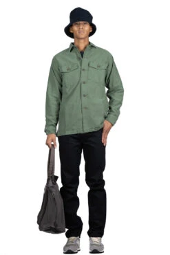 US Army Fatigue Shirt (Vintage Washed) - Green Used 12 US Army Fatigue Shirt (Vintage Washed) - Green Used -Lemaire Shop OrSlow US Army Fatigue Shirt Vintage Washed Green Used 03 8045 216 06a