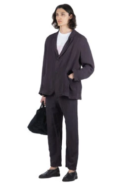 Rayon Paper Jacket - Black Navy -Lemaire Shop SOE Ready to Wear Rayon Paper Jacket Black Navy 1241 40 001 BN 08a