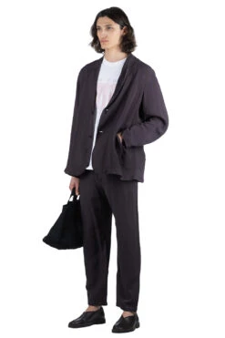 Rayon Paper Jacket - Black Navy -Lemaire Shop SOE Ready to Wear Rayon Paper Jacket Black Navy 1241 40 001 BN 09