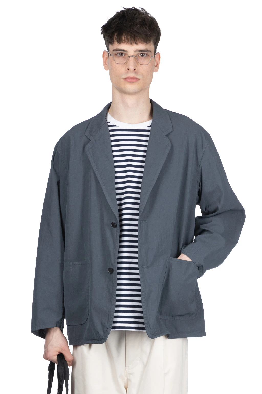 Garment-Dye 2B Jacket - Blue Grey 1 Garment-Dye 2B Jacket - Blue Grey
