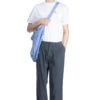 Garment-Dye 4 Tuck Pants - Blue Grey