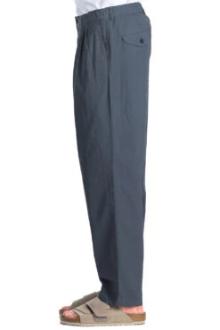 Garment-Dye 4 Tuck Pants - Blue Grey 10 Garment-Dye 4 Tuck Pants - Blue Grey -Lemaire Shop Still by Hand Garment Dye 4 Tuck Pants Blue Grey PT02241OS BG noe 03