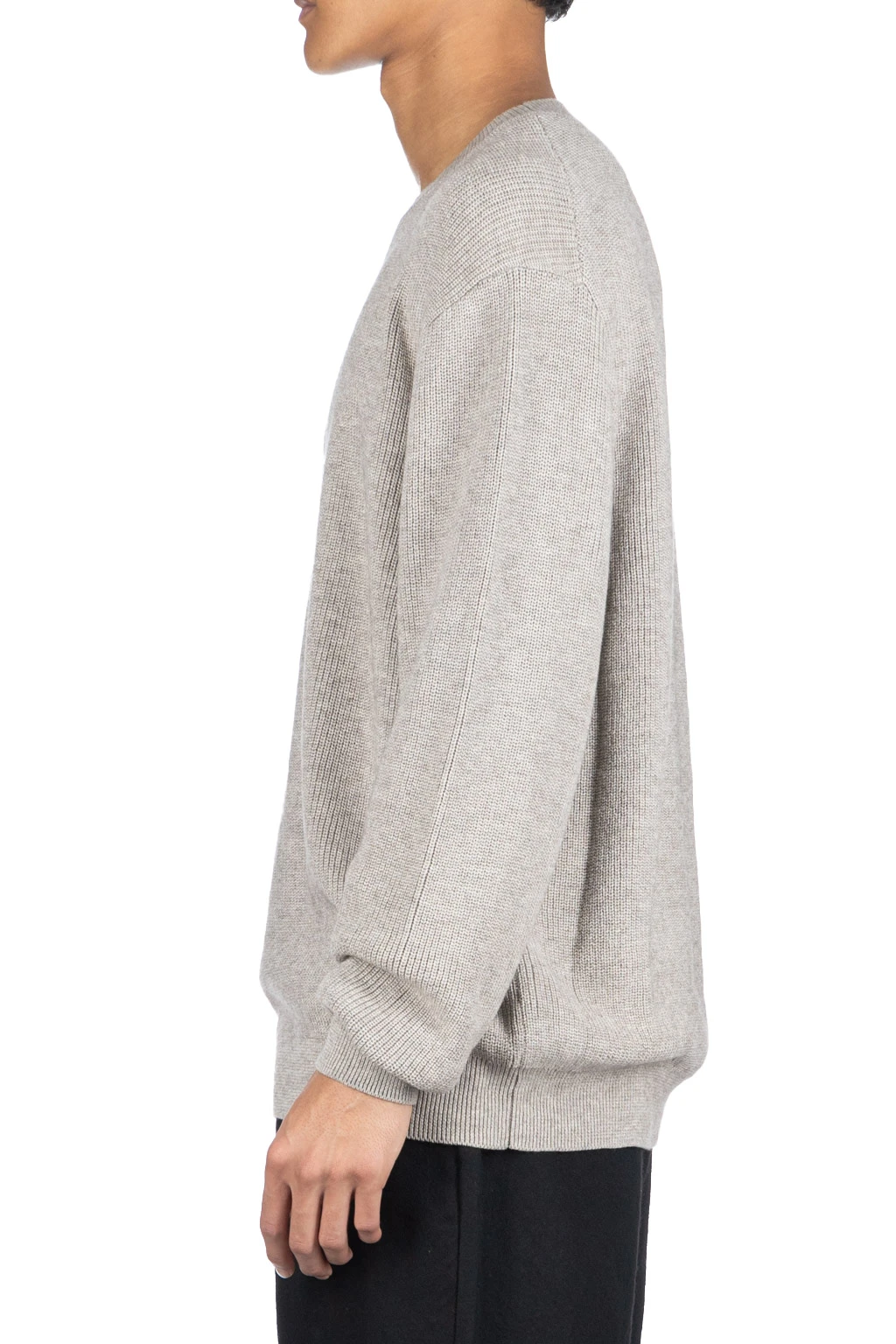 Yak Mix Cotton Sweater - Taupe 3 Yak Mix Cotton Sweater - Taupe - Image 3