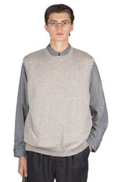 Yak Mix Cotton Vest - Taupe