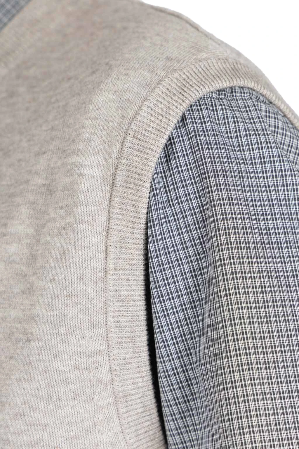 Yak Mix Cotton Vest - Taupe 6 Yak Mix Cotton Vest - Taupe - Image 6