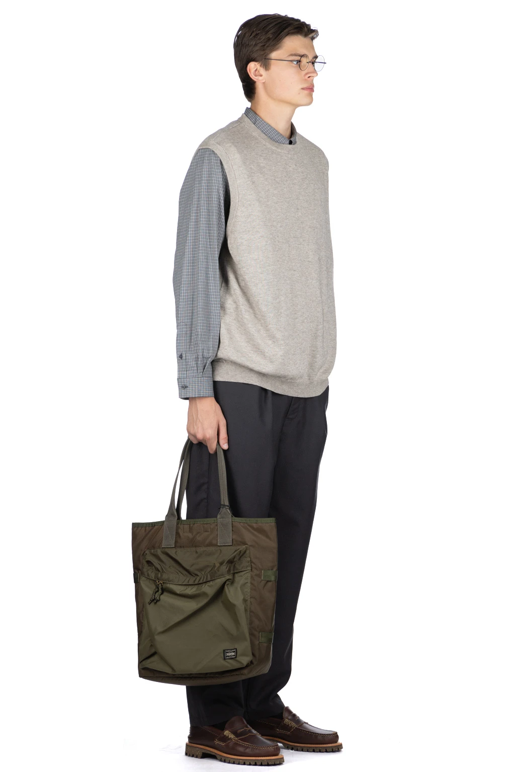 Yak Mix Cotton Vest - Taupe 7 Yak Mix Cotton Vest - Taupe - Image 7