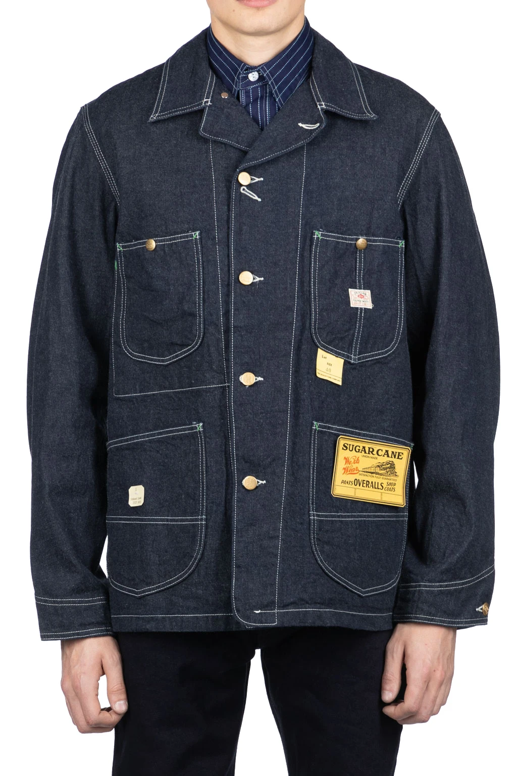 11oz Blue Denim Work Coat 2 11oz Blue Denim Work Coat - Image 2
