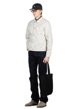 11oz Cotton Pique 1953 Jacket - Off White -Lemaire Shop Sugar Cane 11oz Cotton Pique 1953 Jacket Off White SC15290 105 06