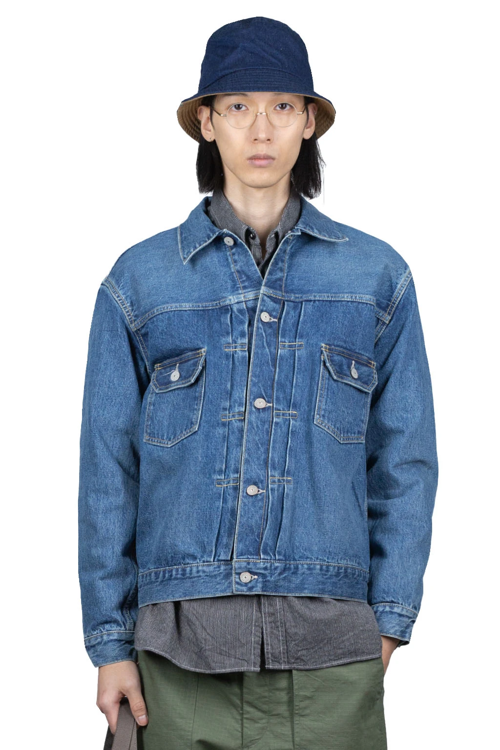 14.25oz TYPE II Denim Jacket 1953 Model - Aged Model 1 14.25oz TYPE II Denim Jacket 1953 Model - Aged Model