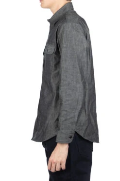 Black Chambray LS Work Shirt -Lemaire Shop Sugar Cane Black Chambray LS Work Shirt SC29159 410 noe 03
