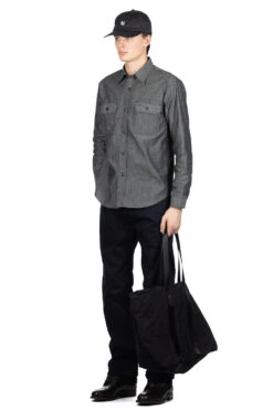 Black Chambray LS Work Shirt -Lemaire Shop Sugar Cane Black Chambray LS Work Shirt SC29159 410 noe 07