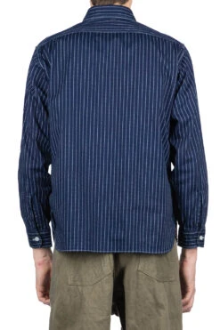 Fiction Romance 8.5oz Wabash Stripe Work Shirt - A. Navy -Lemaire Shop Sugar Cane Fiction Romance 85oz Wabash Stripe Work Shirt A Navy SC29164 421 04