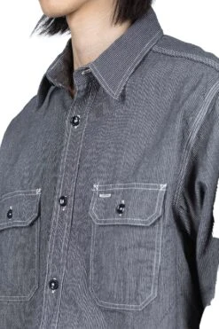 Jean Cord Work Shirt - Black -Lemaire Shop Sugar Cane Jean Cord Work Shirt Black SC25511 119 noe 05 m