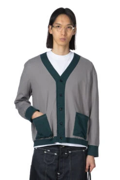 Cotton Old School Cardigan - Grey