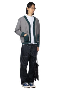 Cotton Old School Cardigan - Grey -Lemaire Shop Tigre Brocante Cotton Old School Cardigan Grey UJK56F3 08