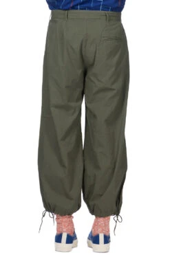 Stripe Pleated Wide Pants - Khaki -Lemaire Shop Tigre Brocante Stripe Pleated Wide Pants Khaki PT99TB31 04