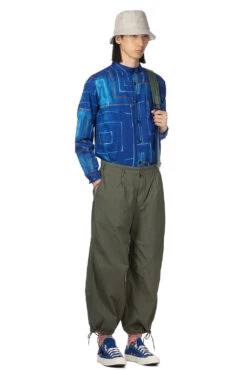 Stripe Pleated Wide Pants - Khaki -Lemaire Shop Tigre Brocante Stripe Pleated Wide Pants Khaki PT99TB31 09