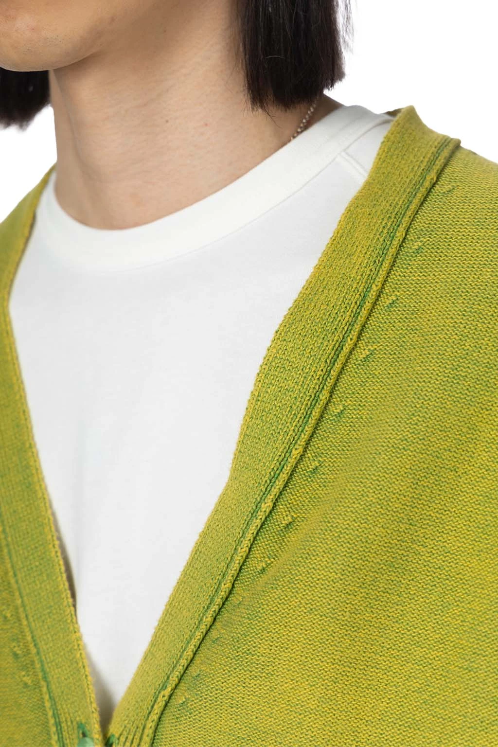 Reversible Washed Cardigan - Green 6 Reversible Washed Cardigan - Green - Image 6