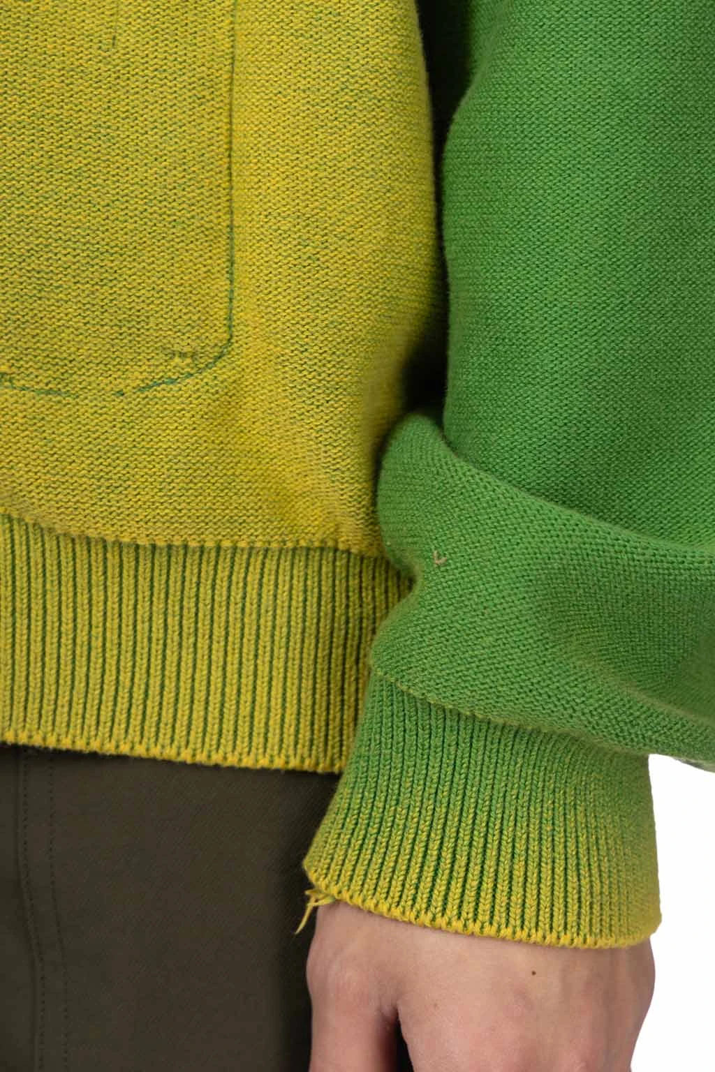 Reversible Washed Cardigan - Green 8 Reversible Washed Cardigan - Green - Image 8