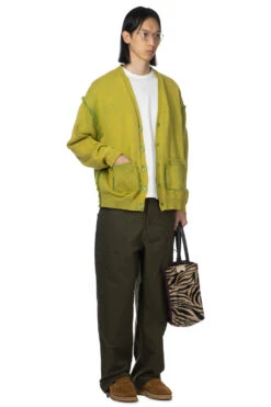 Reversible Washed Cardigan - Green 24 Reversible Washed Cardigan - Green -Lemaire Shop UNUSED Reversible Washed Cardigan Green US2437 002 22 m