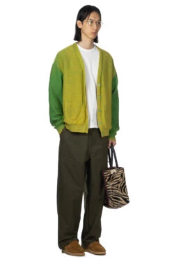 Reversible Washed Cardigan - Green 25 Reversible Washed Cardigan - Green -Lemaire Shop UNUSED Reversible Washed Cardigan Green US2437 002 23 m