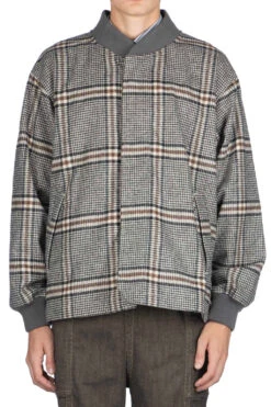 Lemaire Shop -Lemaire Shop tss Fly Front Rib Collar Jacket Black x Brown TT49GJ01 02