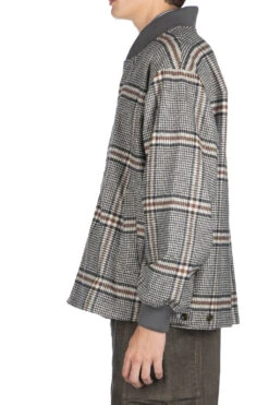 Fly Front Rib Collar Jacket - Black X Brown -Lemaire Shop tss Fly Front Rib Collar Jacket Black x Brown TT49GJ01 03