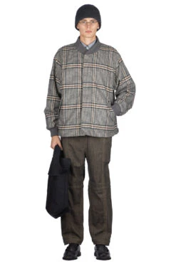 Fly Front Rib Collar Jacket - Black X Brown -Lemaire Shop tss Fly Front Rib Collar Jacket Black x Brown TT49GJ01 08