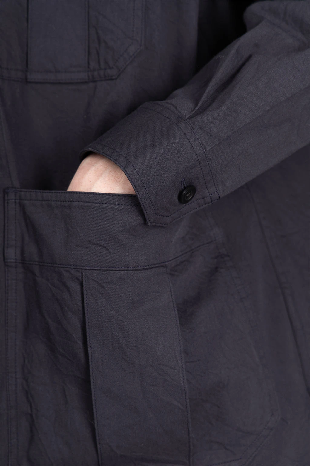 Military Shirt Jacket - Dark Navy 6 Military Shirt Jacket - Dark Navy - Image 6