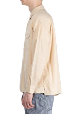 Round Flap Pocket Shirt - Cream -Lemaire Shop tss Round Flap Pocket Shirt Cream MT50MS01 03 m