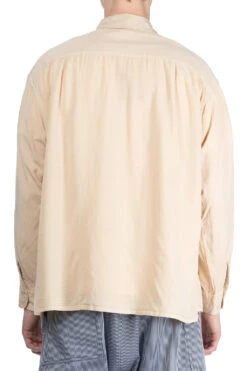 Round Flap Pocket Shirt - Cream -Lemaire Shop tss Round Flap Pocket Shirt Cream MT50MS01 04 m