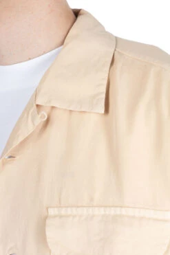 Round Flap Pocket Shirt - Cream -Lemaire Shop tss Round Flap Pocket Shirt Cream MT50MS01 05 m