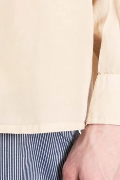 Round Flap Pocket Shirt - Cream -Lemaire Shop tss Round Flap Pocket Shirt Cream MT50MS01 06 m